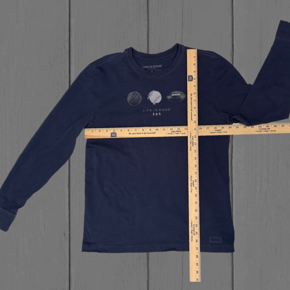 Life Is Good Long Sleeve Graphic Tee | Size M | Sports Theme 365 Shirt - Picture 4 of 8